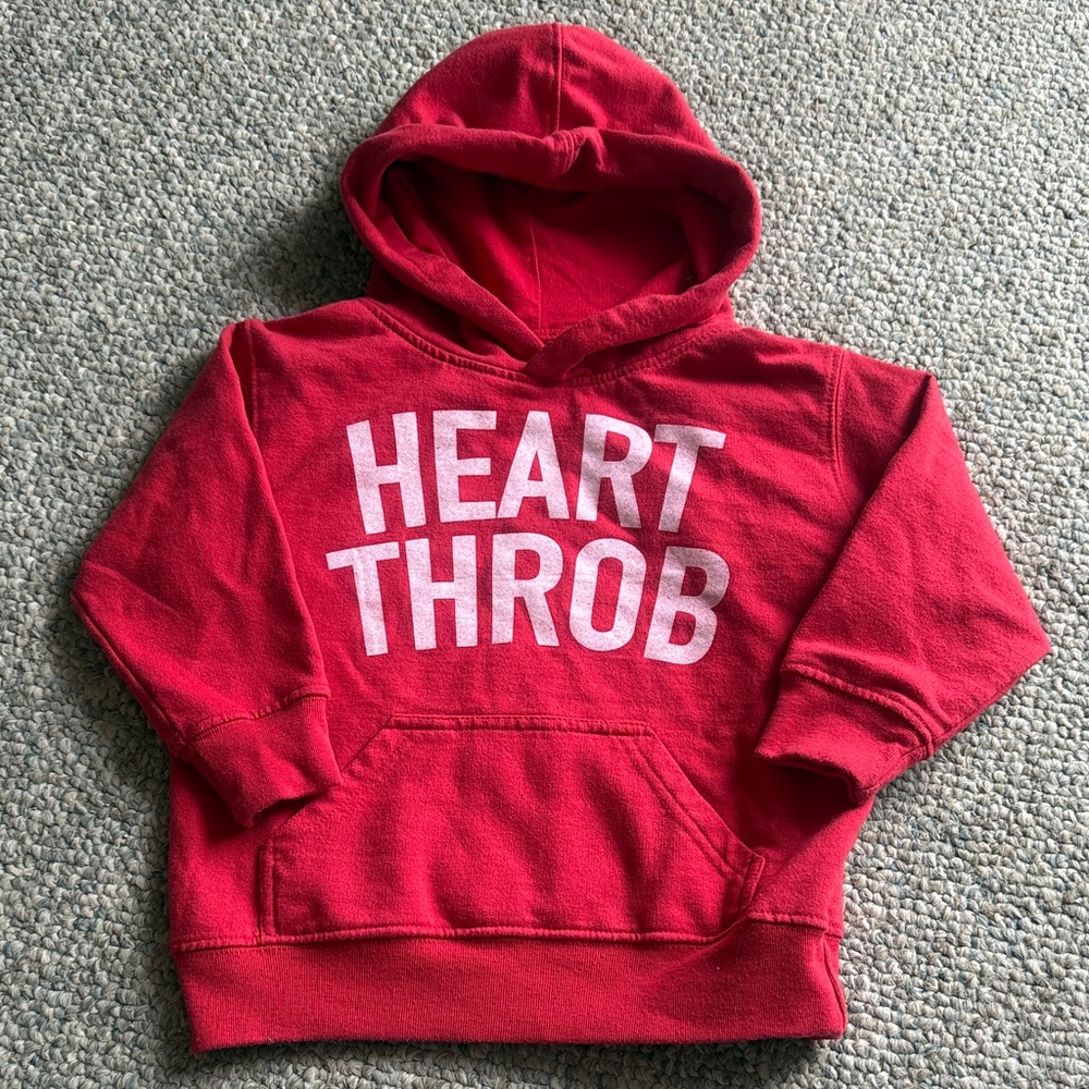 Kids Red "Heart Throb" Hoodie Sweatshirt